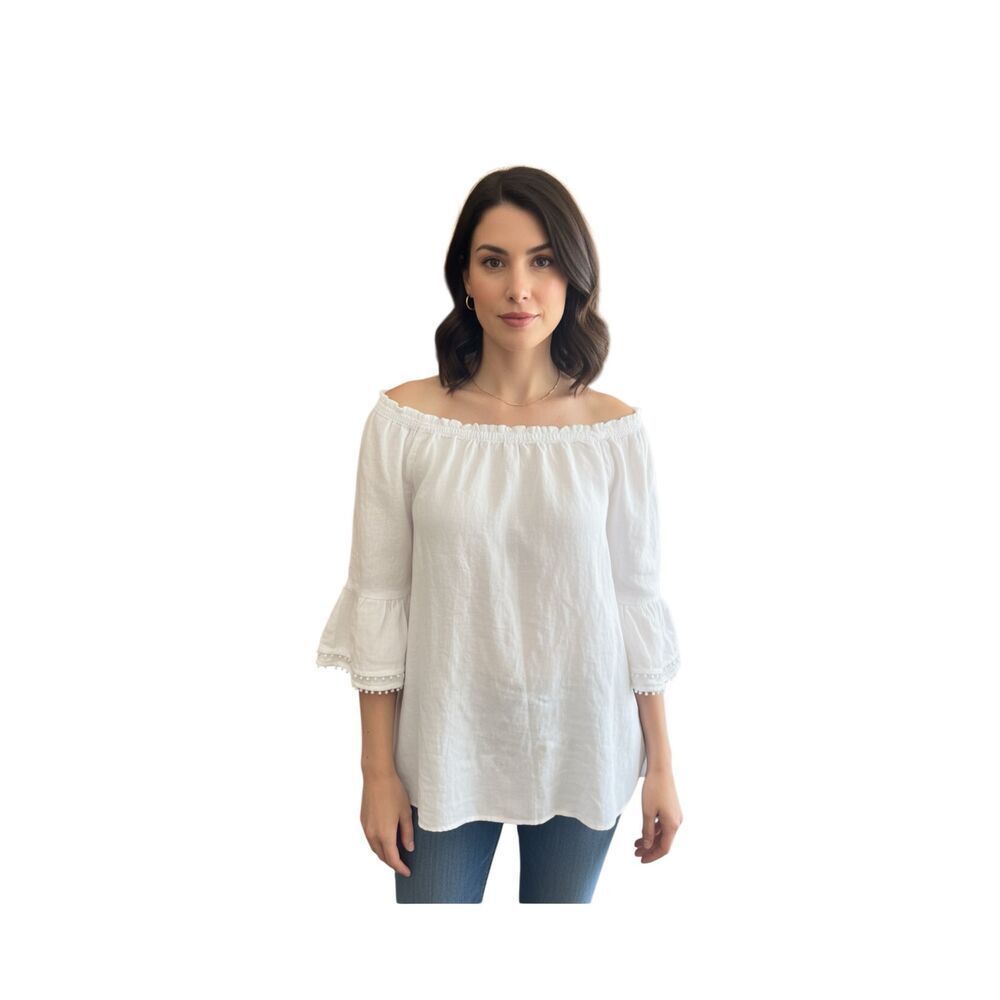 Charter Club 100% Linen blouse size XL